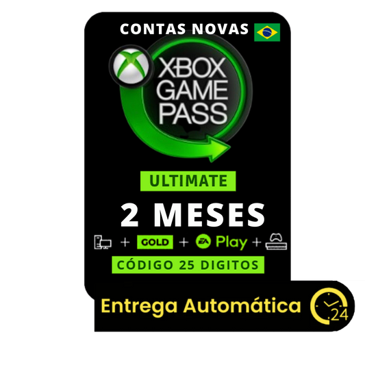 Xbox Game Pass Ultimate  [Contas Novas] - 2 Meses - Código 25 Dígitos - Apenas Novos Usuários
