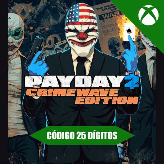 Payday 2 Crimewave Xbox REGIÃO - Código 25 Dígitos