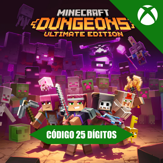 Minecraft Dungeons Ultimate Edition Xbox REGIÃO - Código 25 Dígitos