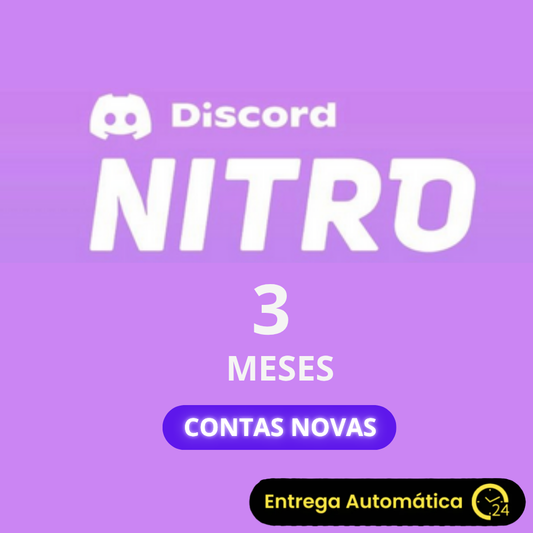 Assinatura Discord Nitro 3 Meses (contas novas)